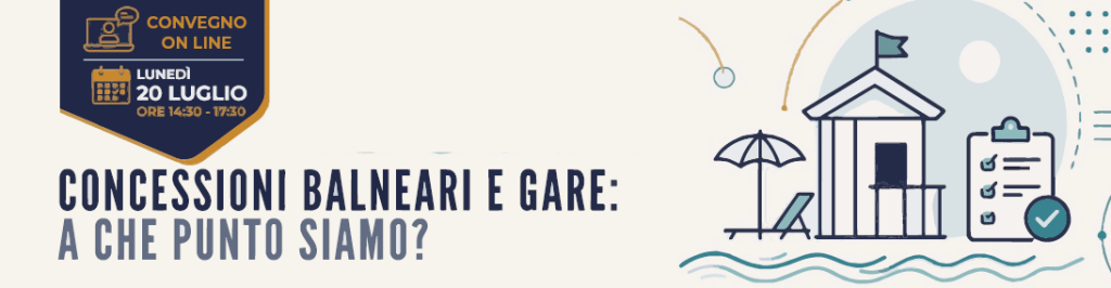 Locandina Evento Concessioni balneari 20 luglio 2026
